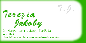 terezia jakoby business card